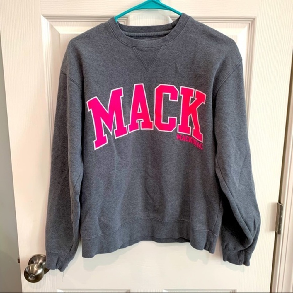 Mackinac crew neck sweatshirt MACK gray pink‎ XS